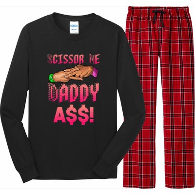 Funny Quote Wrestling Scissor Me Daddy A$$ Hand Long Sleeve Pajama Set