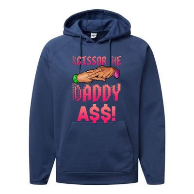 Funny Quote Wrestling Scissor Me Daddy A$$ Hand Performance Fleece Hoodie