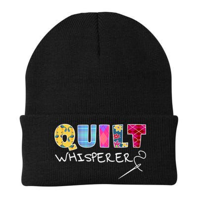 Funny Quilt Whisperer Quilting Saying Quote Sewing Gift Idea Great Gift Beanie