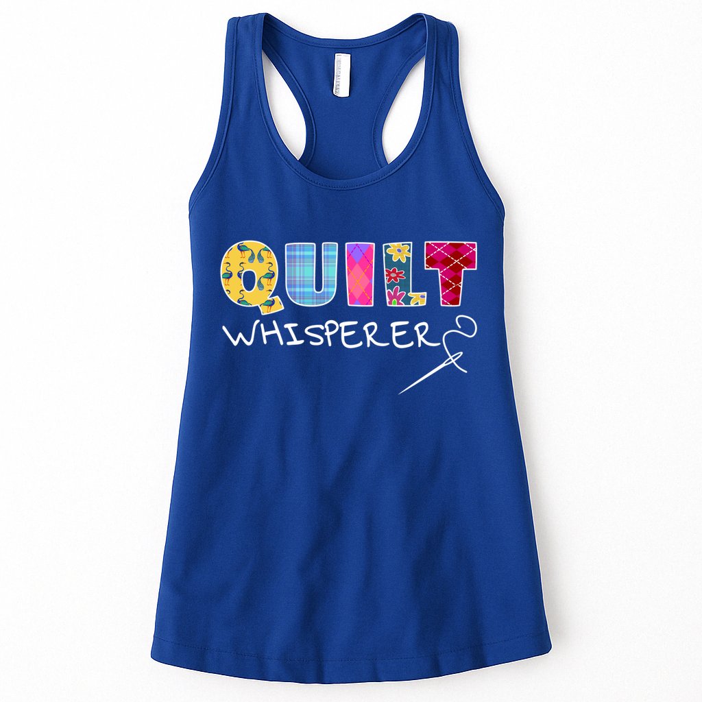 Funny Quilt Whisperer Quilting Saying Quote Sewing Gift Idea Great Gift Womens Tank Top