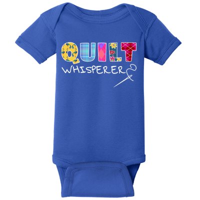 Funny Quilt Whisperer Quilting Saying Quote Sewing Gift Idea Great Gift Baby Bodysuit