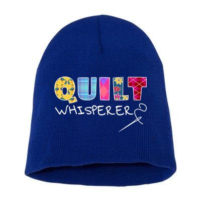 Funny Quilt Whisperer Quilting Saying Quote Sewing Gift Idea Great Gift Short Acrylic Beanie