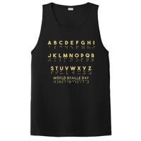 funny quote World Braille Day Blind Awareness Solidarity PosiCharge Competitor Tank