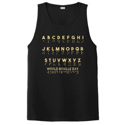 funny quote World Braille Day Blind Awareness Solidarity PosiCharge Competitor Tank