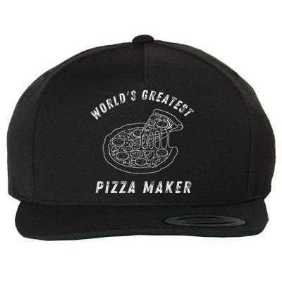 funny quote World's Greatest Pizza Maker pizza makers Wool Snapback Cap