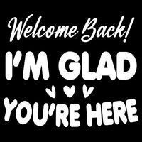 Funny Quote Welcome Back I'm Glad You're Here Teacher Drawstring Bag