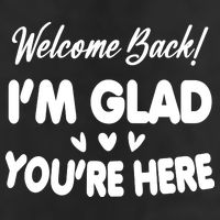 Funny Quote Welcome Back I'm Glad You're Here Teacher Large Microfiber Waffle Golf Towel
