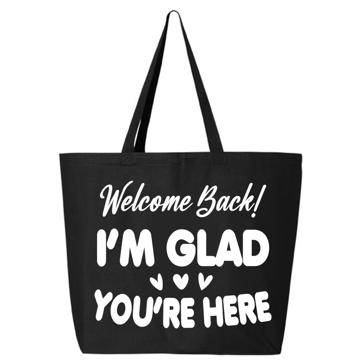 Funny Quote Welcome Back I'm Glad You're Here Teacher 25L Jumbo Tote