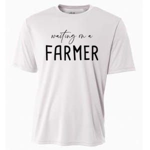 Funny Quote Waiting On A Farmer Wife Cooling Performance Crew T-Shirt