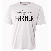 Funny Quote Waiting On A Farmer Wife Cooling Performance Crew T-Shirt