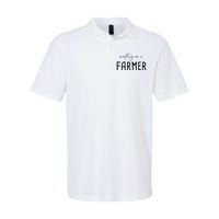 Funny Quote Waiting On A Farmer Wife Softstyle Adult Sport Polo