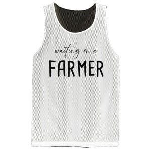 Funny Quote Waiting On A Farmer Wife Mesh Reversible Basketball Jersey Tank