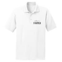 Funny Quote Waiting On A Farmer Wife PosiCharge RacerMesh Polo