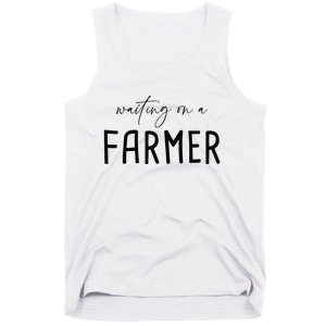 Funny Quote Waiting On A Farmer Wife Tank Top