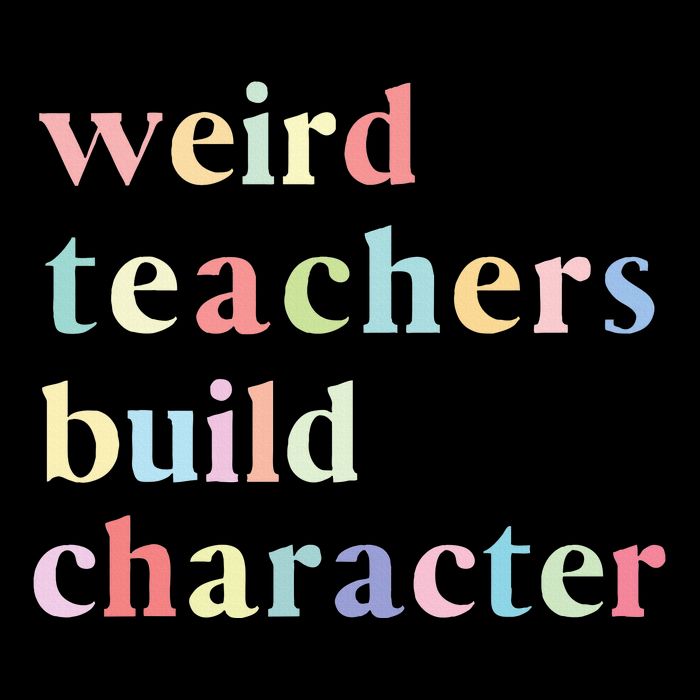 Funny Quotes Weird Teachers Build Character Teacher 7-Panel Snapback Hat