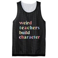 Funny Quotes Weird Teachers Build Character Teacher Mesh Reversible Basketball Jersey Tank