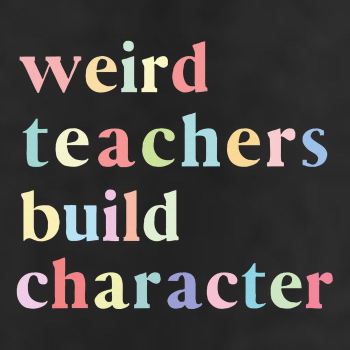 Funny Quotes Weird Teachers Build Character Teacher Golf Towel