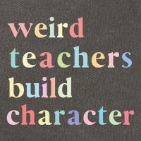 Funny Quotes Weird Teachers Build Character Teacher Cotton Canvas Backpack