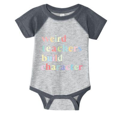 Funny Quotes Weird Teachers Build Character Teacher Infant Baby Jersey Bodysuit