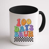 Funny Retro 100 Days Bruh 100 Days Of School Mug