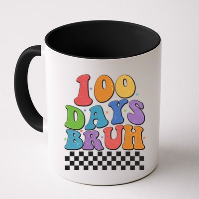 Funny Retro 100 Days Bruh 100 Days Of School Mug