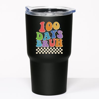 Funny Retro 100 Days Bruh 100 Days Of School Tumbler