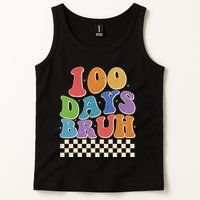 Funny Retro 100 Days Bruh 100 Days Of School Tank Top