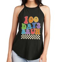 Funny Retro 100 Days Bruh 100 Days Of School Women's Perfect Tri Rocker Tank
