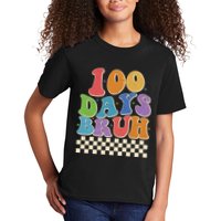 Funny Retro 100 Days Bruh 100 Days Of School Kids T-Shirt