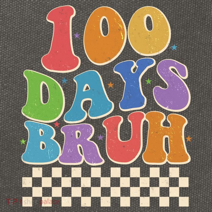 Funny Retro 100 Days Bruh 100 Days Of School Cotton Canvas Backpack