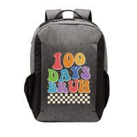 Funny Retro 100 Days Bruh 100 Days Of School Vector Backpack