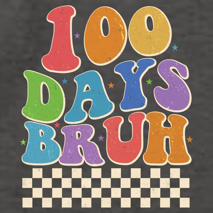 Funny Retro 100 Days Bruh 100 Days Of School Vector Backpack