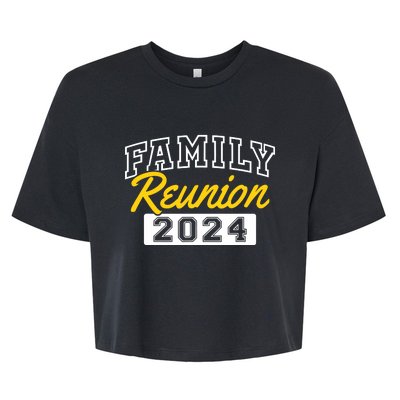 Family Reunion 2024 Gathering Family Meeting Matching Bella+Canvas Jersey Crop Tee