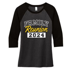 Family Reunion 2024 Gathering Family Meeting Matching Women's Tri-Blend 3/4-Sleeve Raglan Shirt