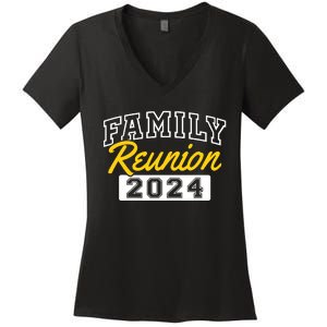 Family Reunion 2024 Gathering Family Meeting Matching Women's V-Neck T-Shirt