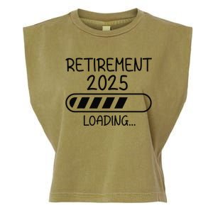 Funny Retirement 2025 Loading Retired Countdown In Progress Garment-Dyed Women's Muscle Tee