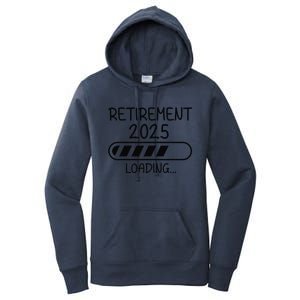 Funny Retirement 2025 Loading Retired Countdown In Progress Women's Pullover Hoodie