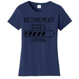 Funny Retirement 2025 Loading Retired Countdown In Progress Women's T-Shirt