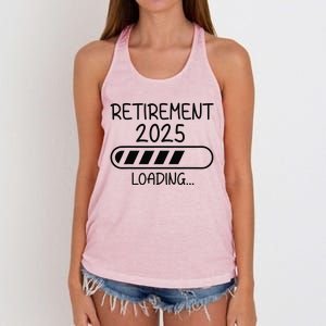 Funny Retirement 2025 Loading Retired Countdown In Progress Women's Knotted Racerback Tank