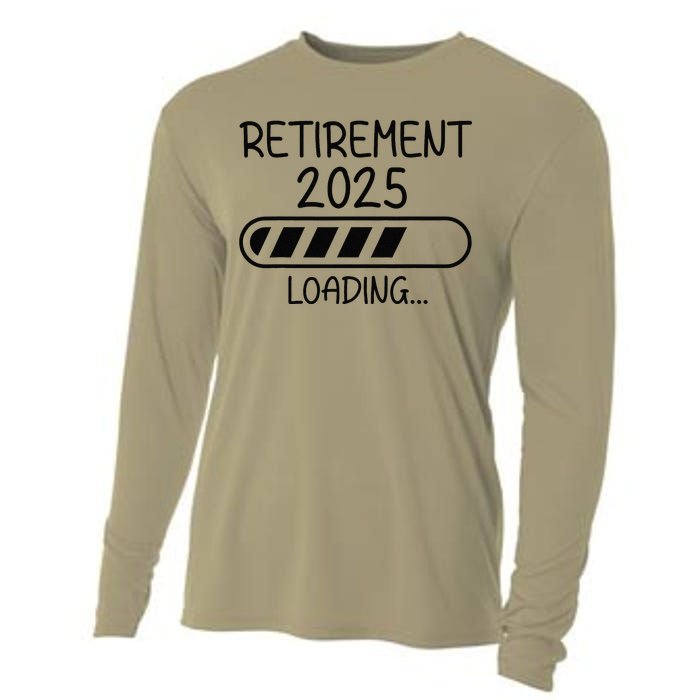 Funny Retirement 2025 Loading Retired Countdown In Progress Cooling Performance Long Sleeve Crew