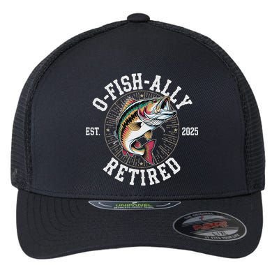 Fisherman Retired 2025 O Fish Ally Retired Fishing Lovers Flexfit Unipanel Trucker Cap