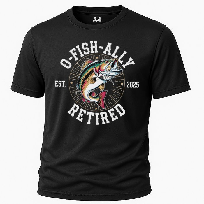 Fisherman Retired 2025 O Fish Ally Retired Fishing Lovers Cooling Performance Crew T-Shirt