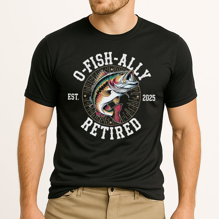 Fisherman Retired 2025 O Fish Ally Retired Fishing Lovers Cooling Performance Crew T-Shirt