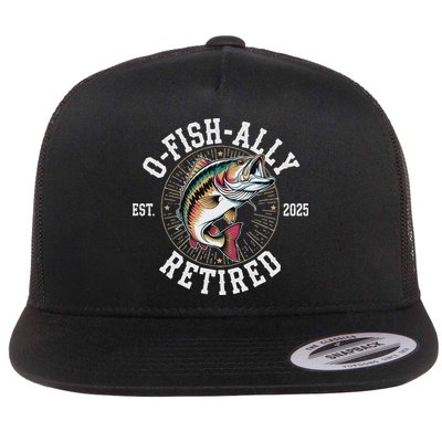 Fisherman Retired 2025 O Fish Ally Retired Fishing Lovers Flatbill Hat