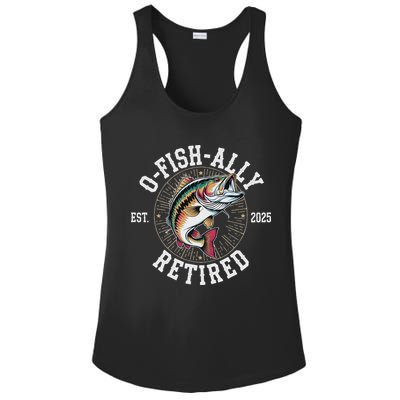 Fisherman Retired 2025 O Fish Ally Retired Fishing Lovers Ladies PosiCharge Competitor Racerback Tank