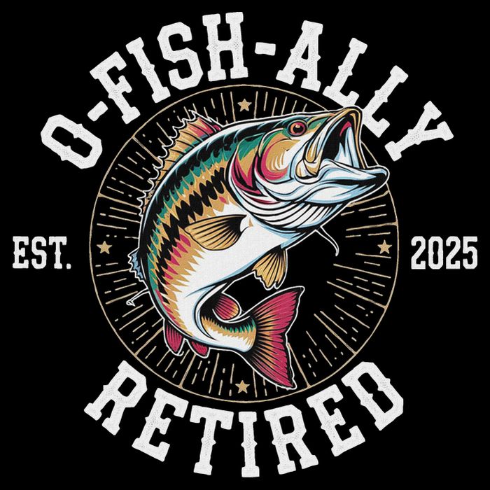 Fisherman Retired 2025 O Fish Ally Retired Fishing Lovers Cropped Pullover Crew