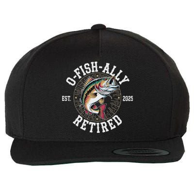 Fisherman Retired 2025 O Fish Ally Retired Fishing Lovers Wool Snapback Cap