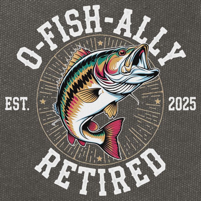 Fisherman Retired 2025 O Fish Ally Retired Fishing Lovers Cotton Canvas Backpack