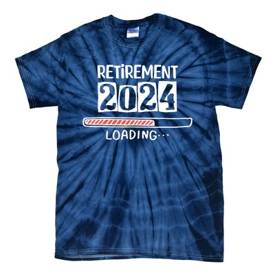 Funny Retirement 2024 Loading Countdown In Progress Tie-Dye T-Shirt