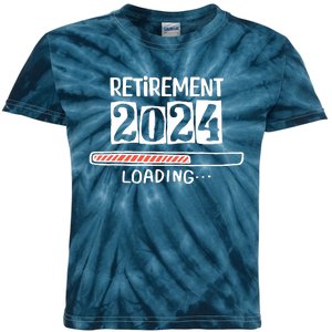 Funny Retirement 2024 Loading Countdown In Progress Kids Tie-Dye T-Shirt